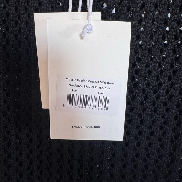 Peppermayo Black Fringe Mesh Cover-Up - Picture 5 of 5